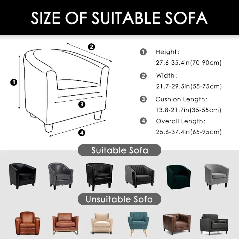 Elastic Club Chair Cover Jacqu – Home Bar Seating recenzja i cena