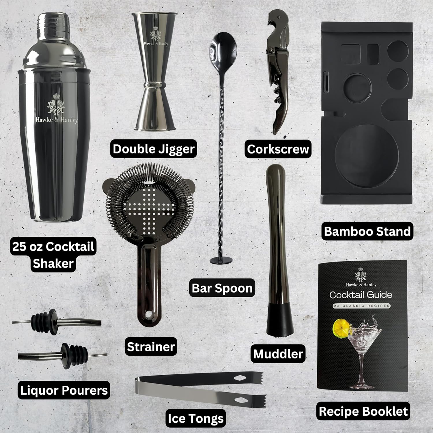 Cocktail Shaker Bar Set, 25 oz – Cocktail Recipe Book recenzja i cena