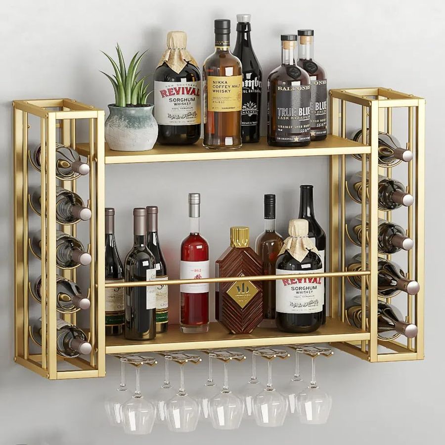 Wall Mounted Wine Rack, Wine R – Home Bar Shelves recenzja i cena