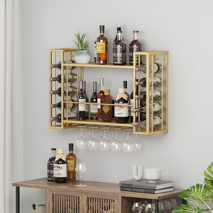 Wall Mounted Wine Rack, Wine R – Home Bar Shelves recenzja i cena