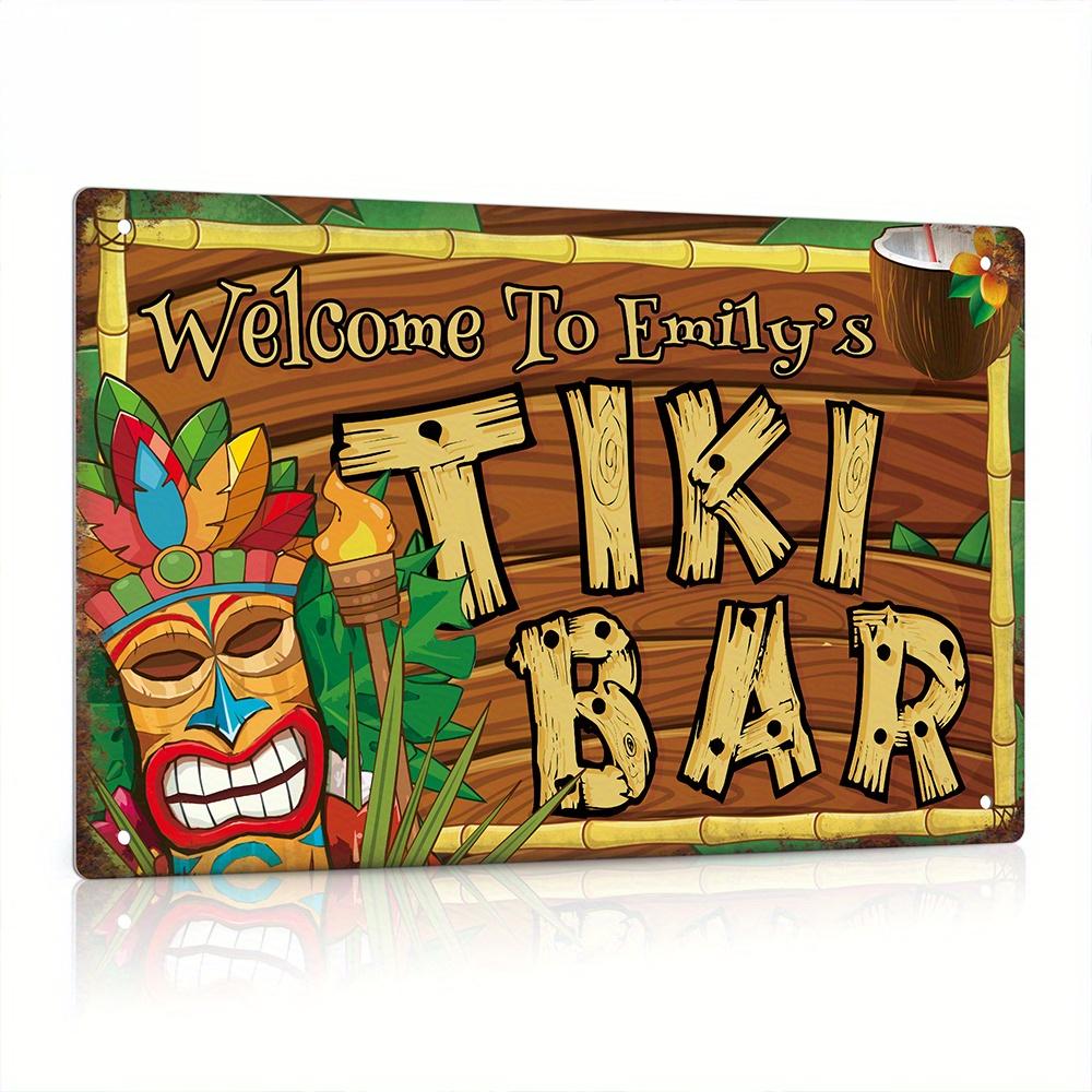 Custom  Decor Tiki Bar Sign, P – Home Bar Accessories recenzja i cena