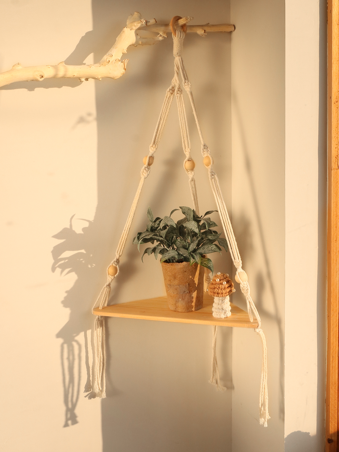 Wooden Corner Shelf Wall Decor – Home Bar Shelves recenzja i cena