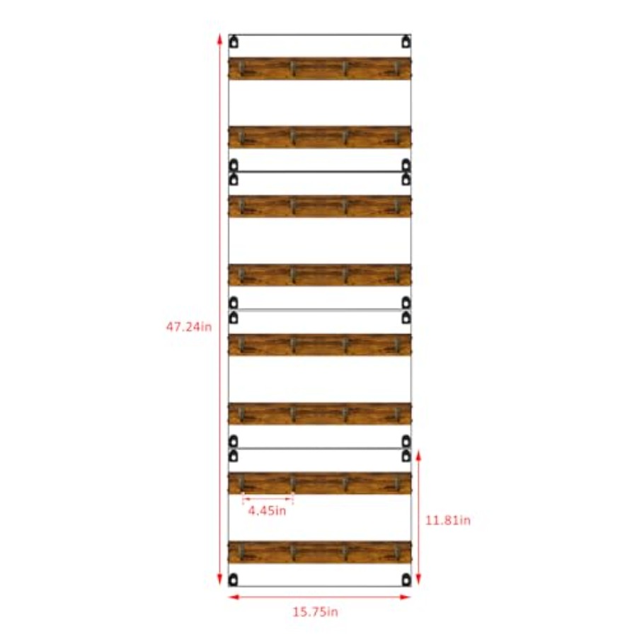Rustic Wood Coffee Mug Rack -  – Home Bar Shelves recenzja i cena