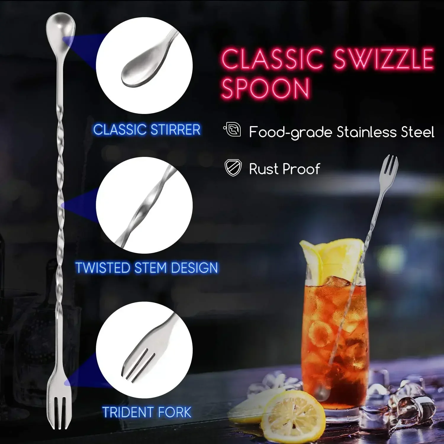 Stainless Steel Cocktail Muddl – Bitters Bottle Set recenzja i cena