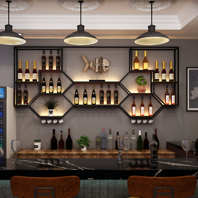 Metal Shelves Wine Cabinet Liv – Home Bar Shelves recenzja i cena