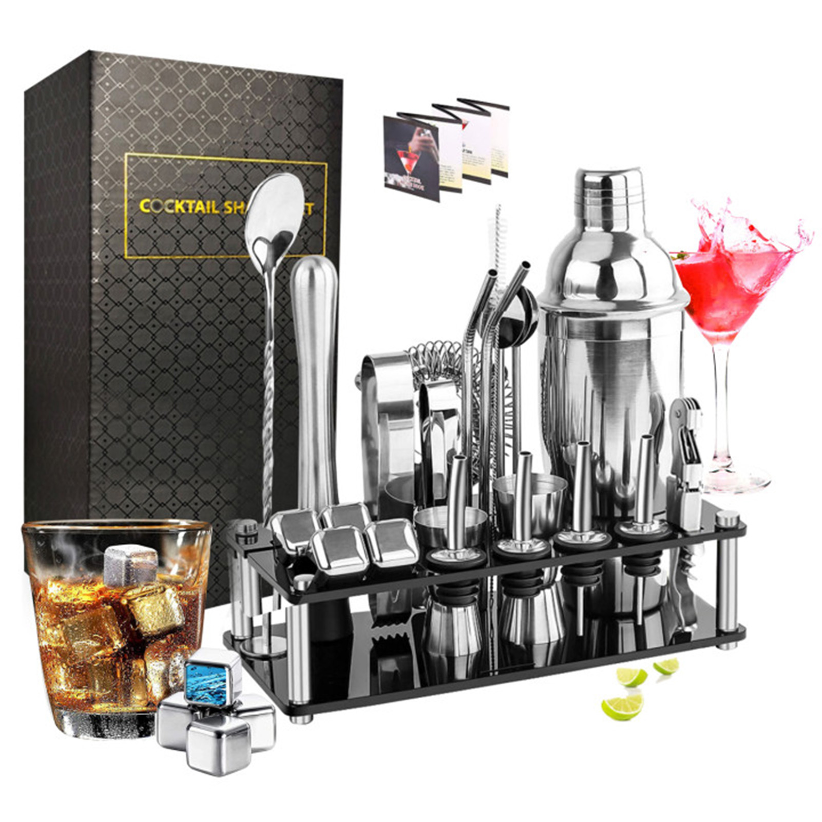 Cocktail Making Set Shaker Sta – Cocktail Recipe Book recenzja i cena