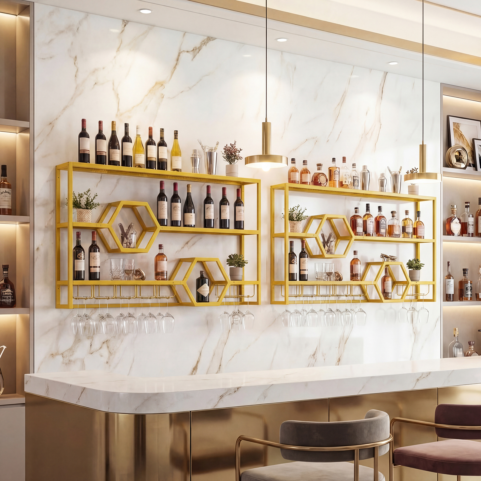 Wall Mounted Wine Rack 47” Lar – Home Bar Stand recenzja i cena