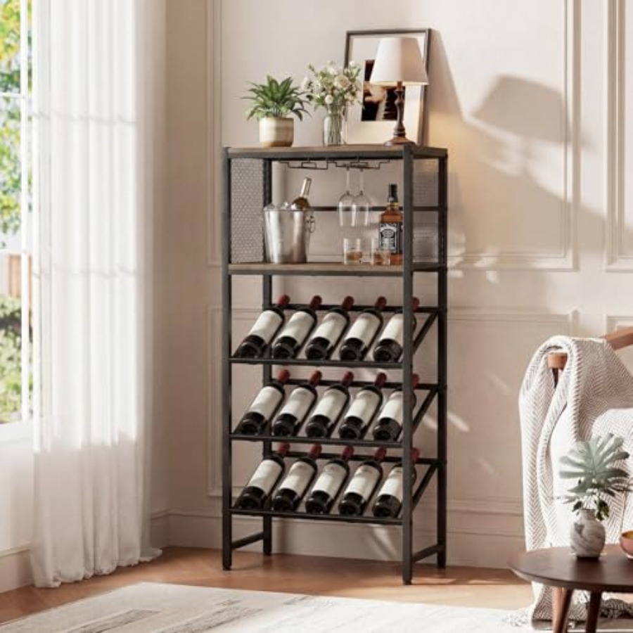 Corner Wine Rack with Glass Ho – Home Bar Stand recenzja i cena