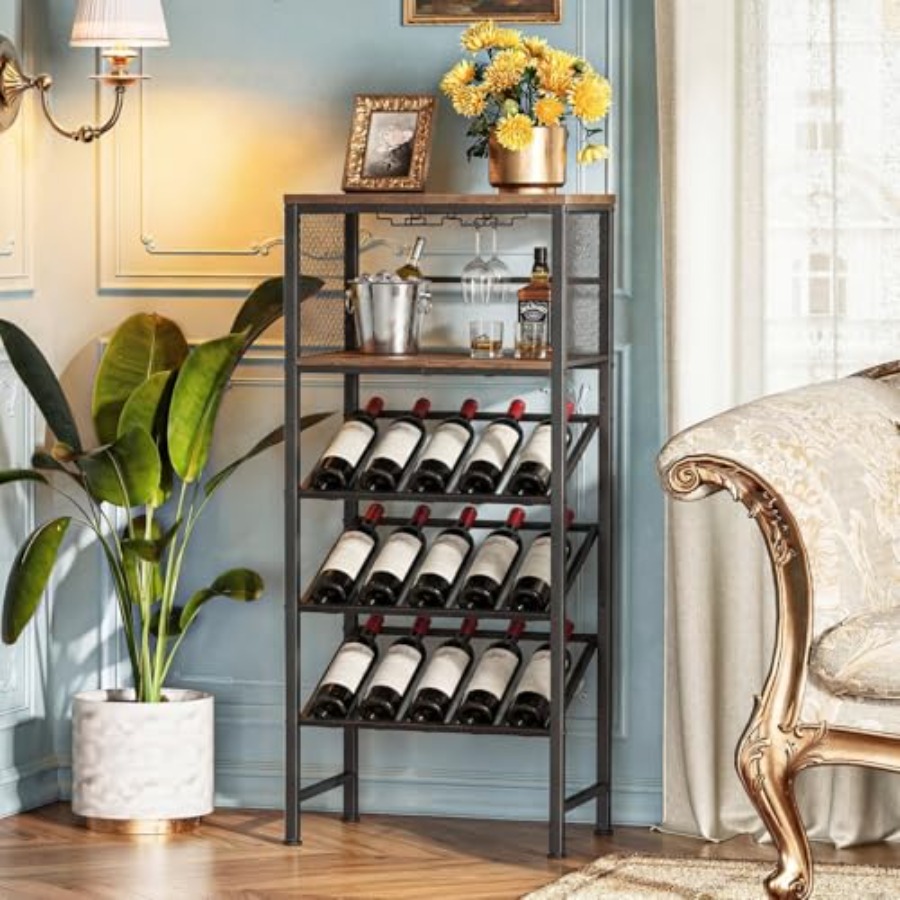 Corner Wine Rack with Glass Ho – Home Bar Stand recenzja i cena