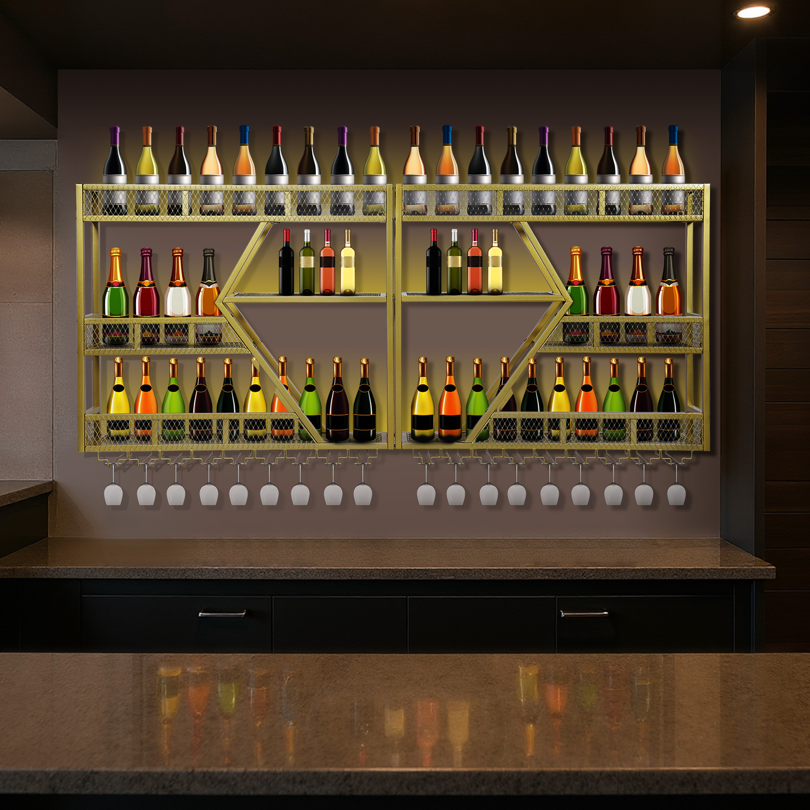 Metal Wine Bottles Storage Dis – Home Bar Shelves recenzja i cena