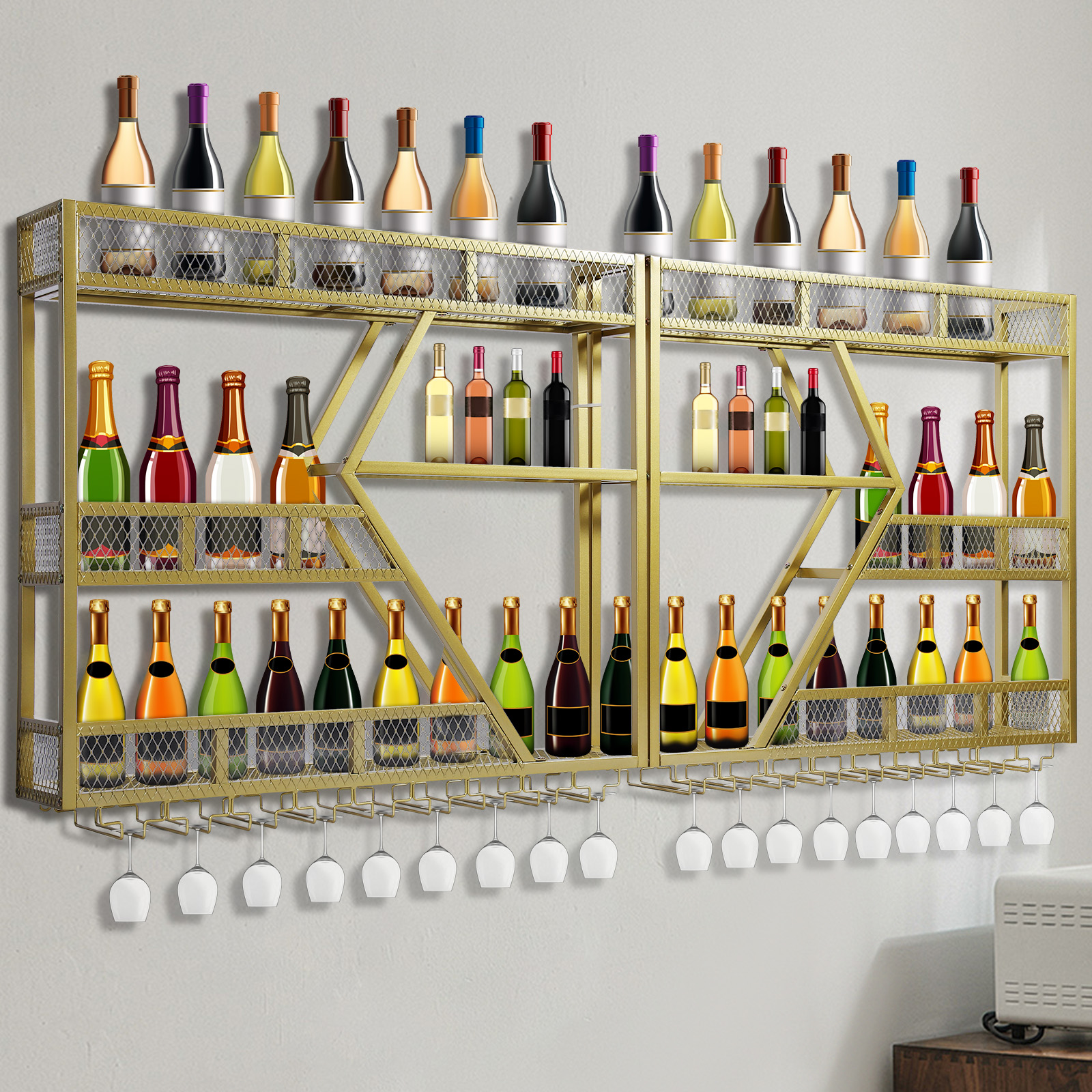 Metal Wine Bottles Storage Dis – Home Bar Shelves recenzja i cena