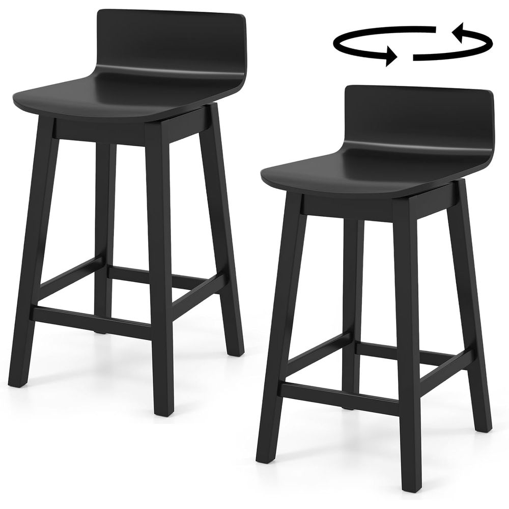 Swivel Solid Wood Bar Stools S – Home Bar And Counter recenzja i cena