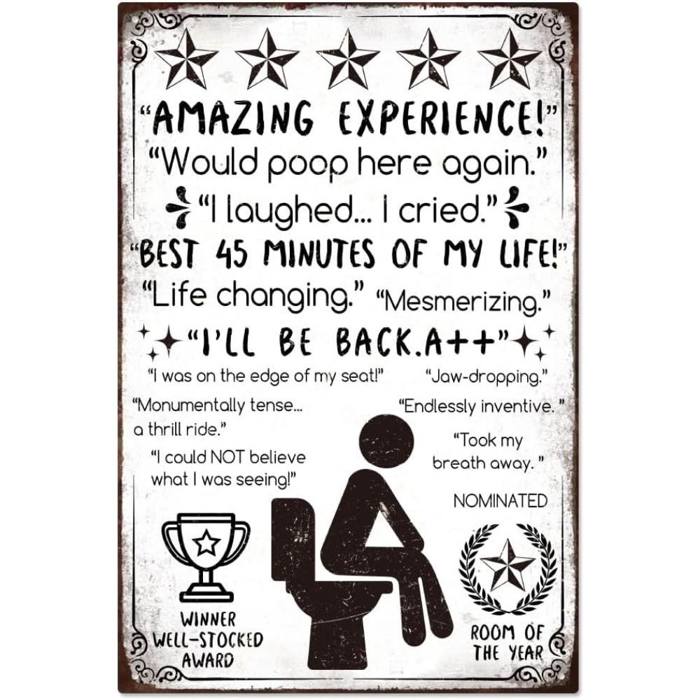 Funny Bathroom Metal Tin Sign  – Home Bar And Coffee recenzja i cena